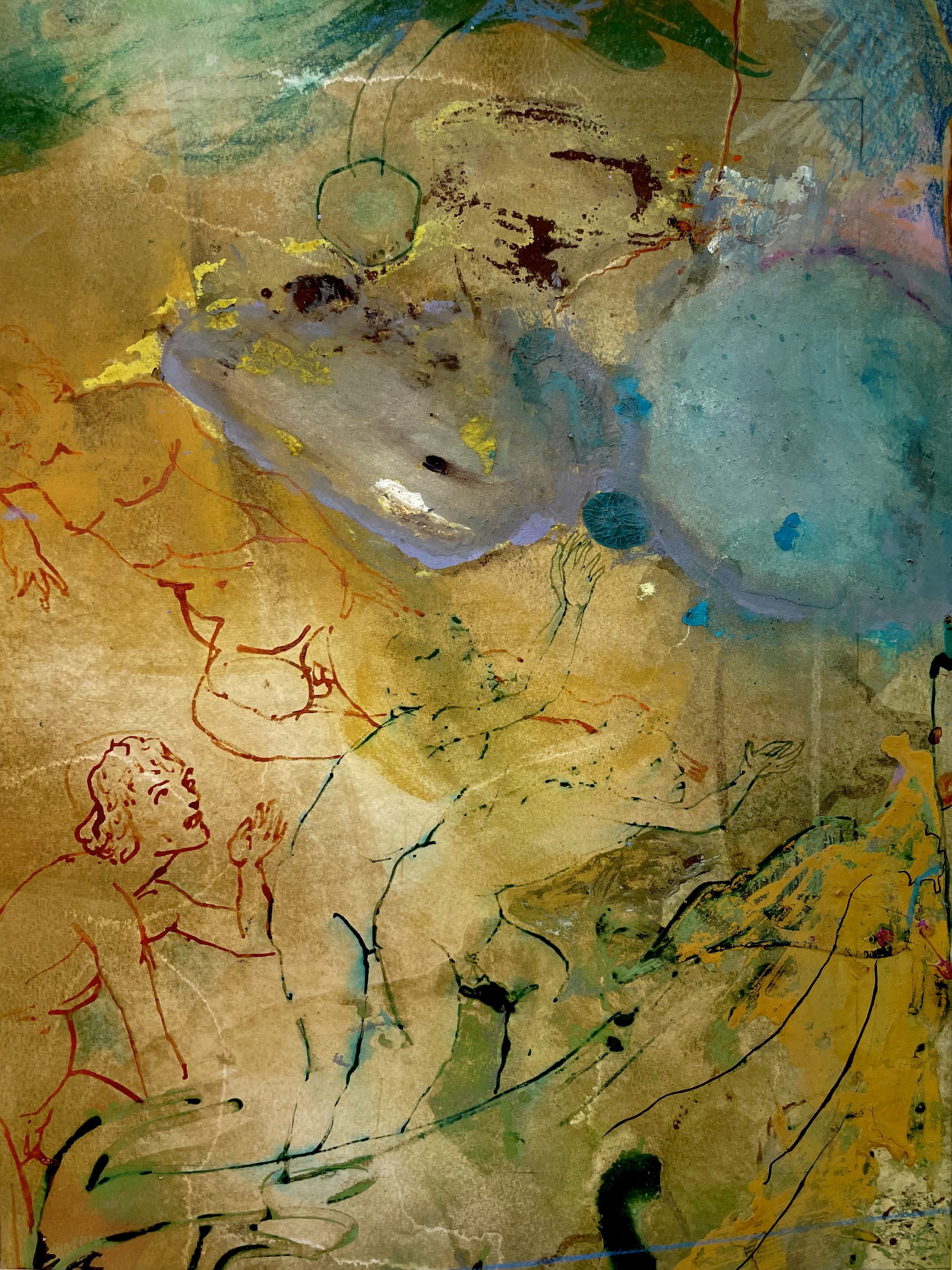 Antony Muia, Ghost, 2023, ink and watercolour on paper, 50 x 38cm