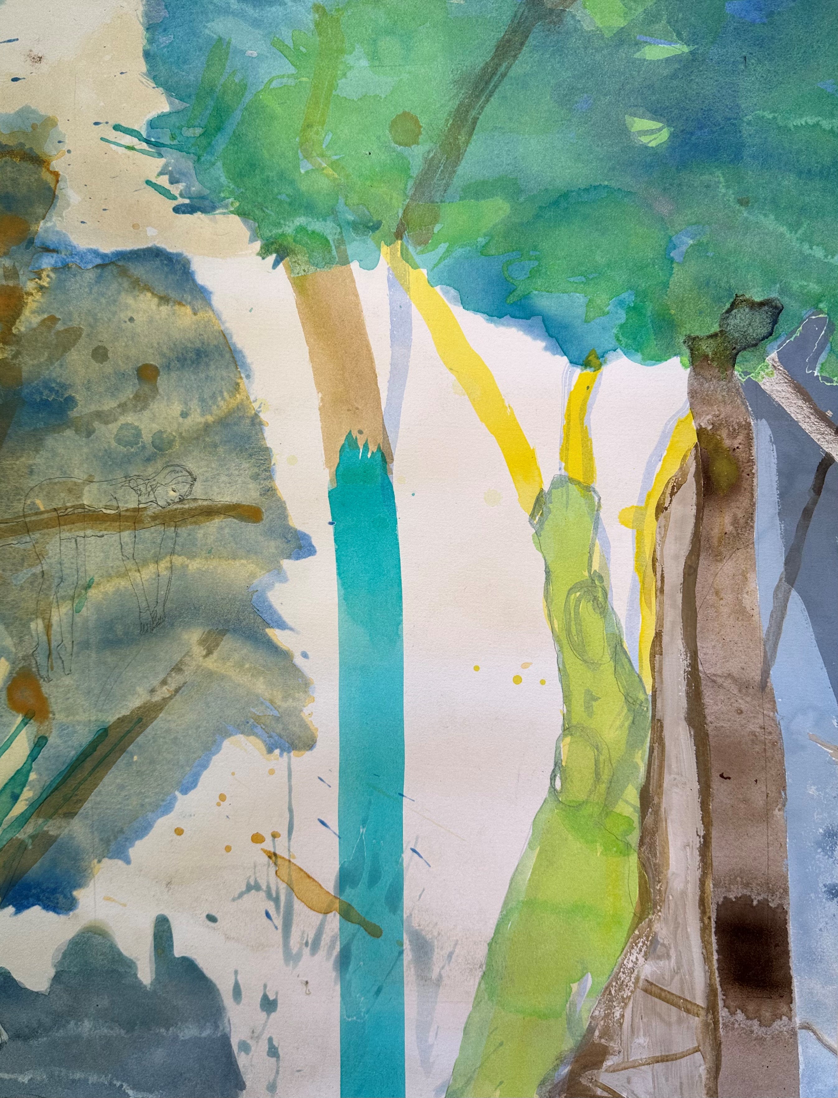 Antony Muia, Self, 2023, watercolour on paper, 50 x 38cm