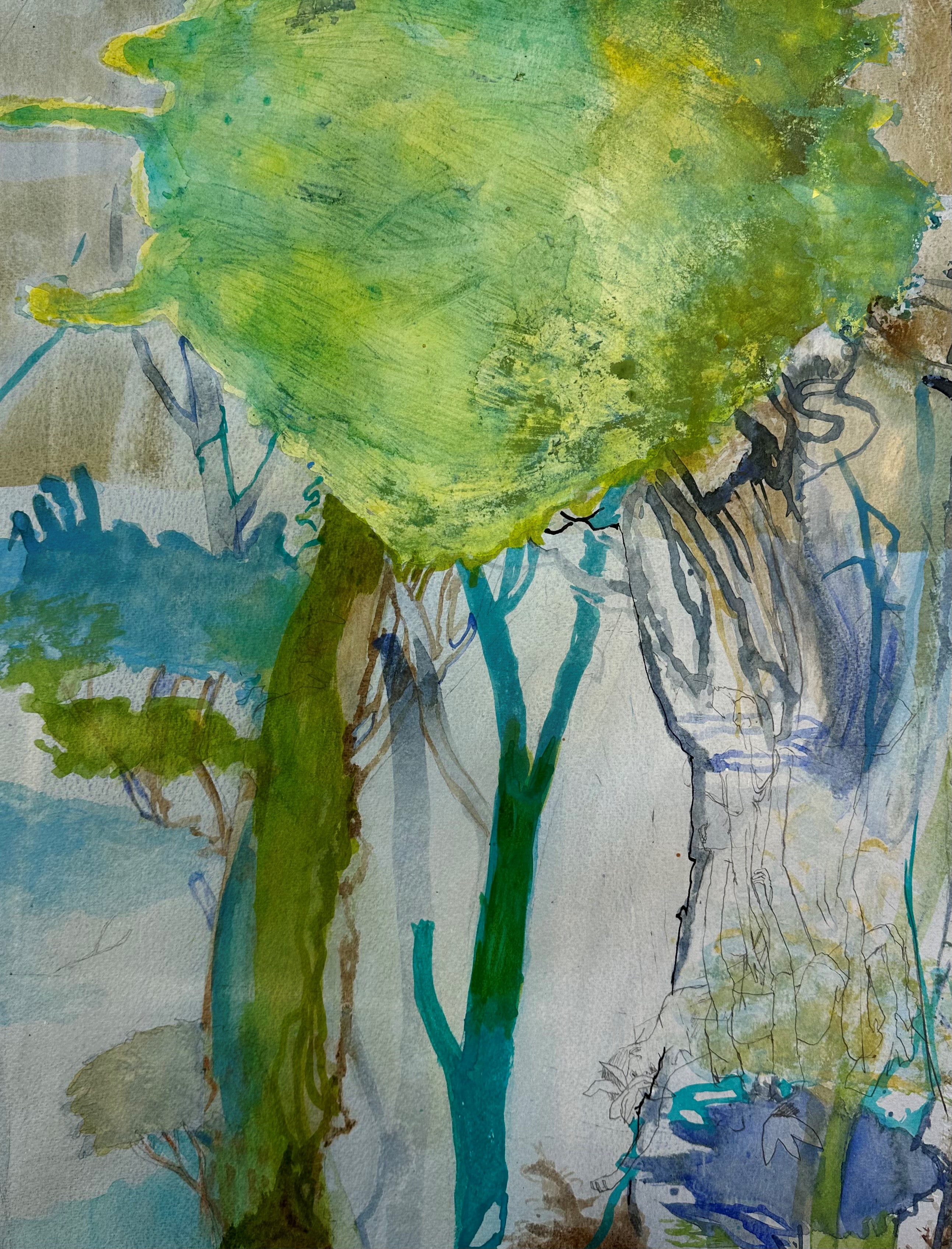 Antony Muia, Spirit, 2023, ink and watercolour on paper, 50 x 38cm