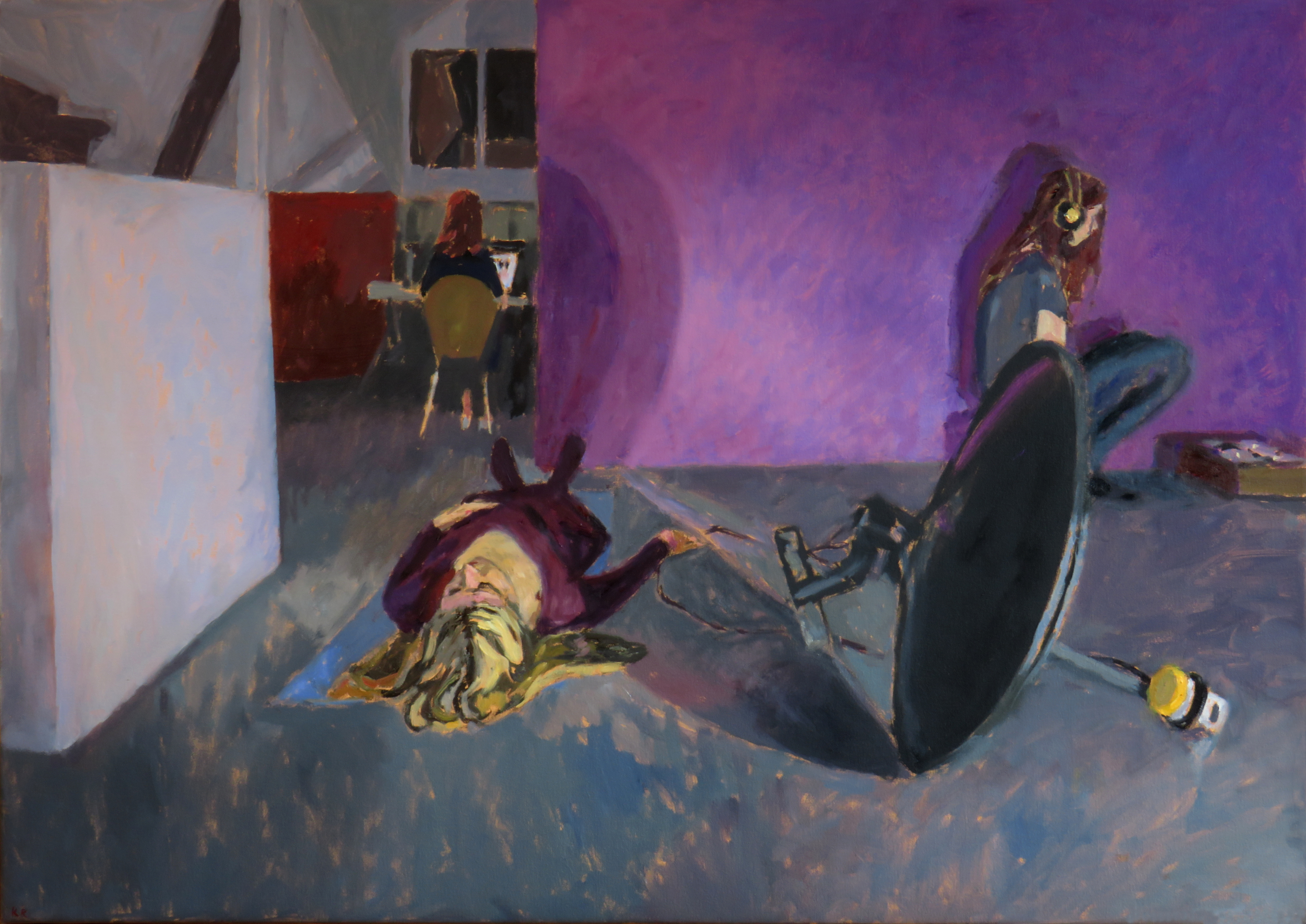Kevin Robertson, The Violet Studio, 2023, oil on canvas, 86.5 x 122cm