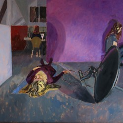 Kevin Robertson, The Violet Studio, 2023, oil on canvas, 86.5 x 122cm