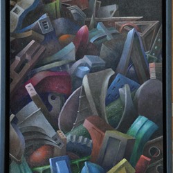 Stuart Elliott, Cusp III, 2022, oil on board, 50 x 30cm