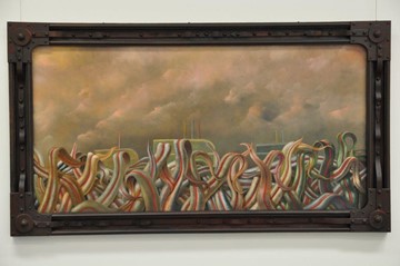 Stuart Elliott, Cake Park, 2011, oil on board, 600 x 120cm