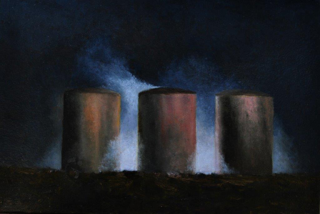 Stuart Elliott, Purge. 2021, oil on board, 22.5 x 31.7cm