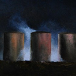 Stuart Elliott, Purge. 2021, oil on board, 22.5 x 31.7cm