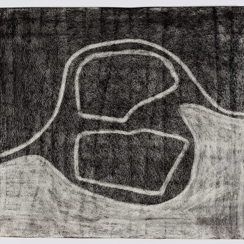 Vanessa Russ | Deep Ground 1, 2021, charcoal on paper, 50 x 50cm