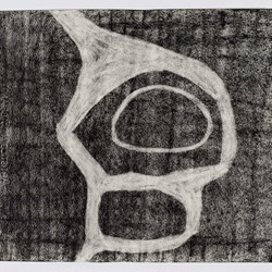 Vanessa Russ, Deep Ground 2, 2021, charcoal on paper, 45 x 50cm