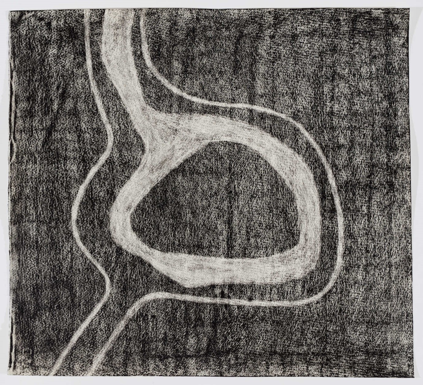 Vanessa Russ, Deep Ground 3, 2021, charcoal on paper, 45 x 50cm