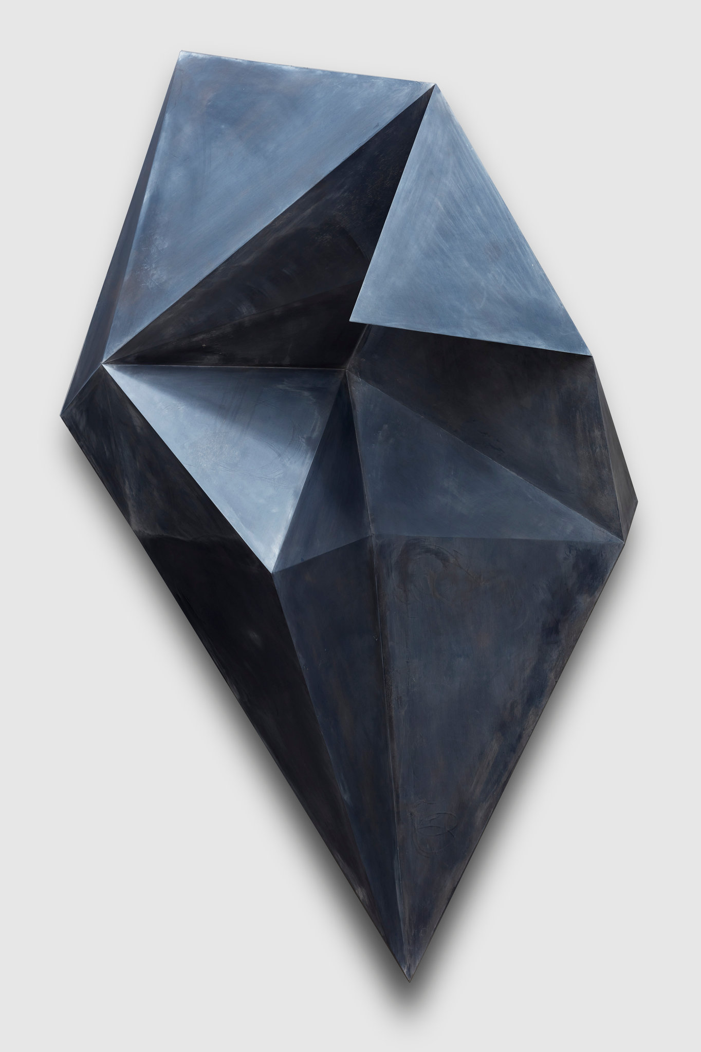 Jon Tarry, Facet Inversion, 2023, oil stain on marine plywood, 220 x 140 x 45cm