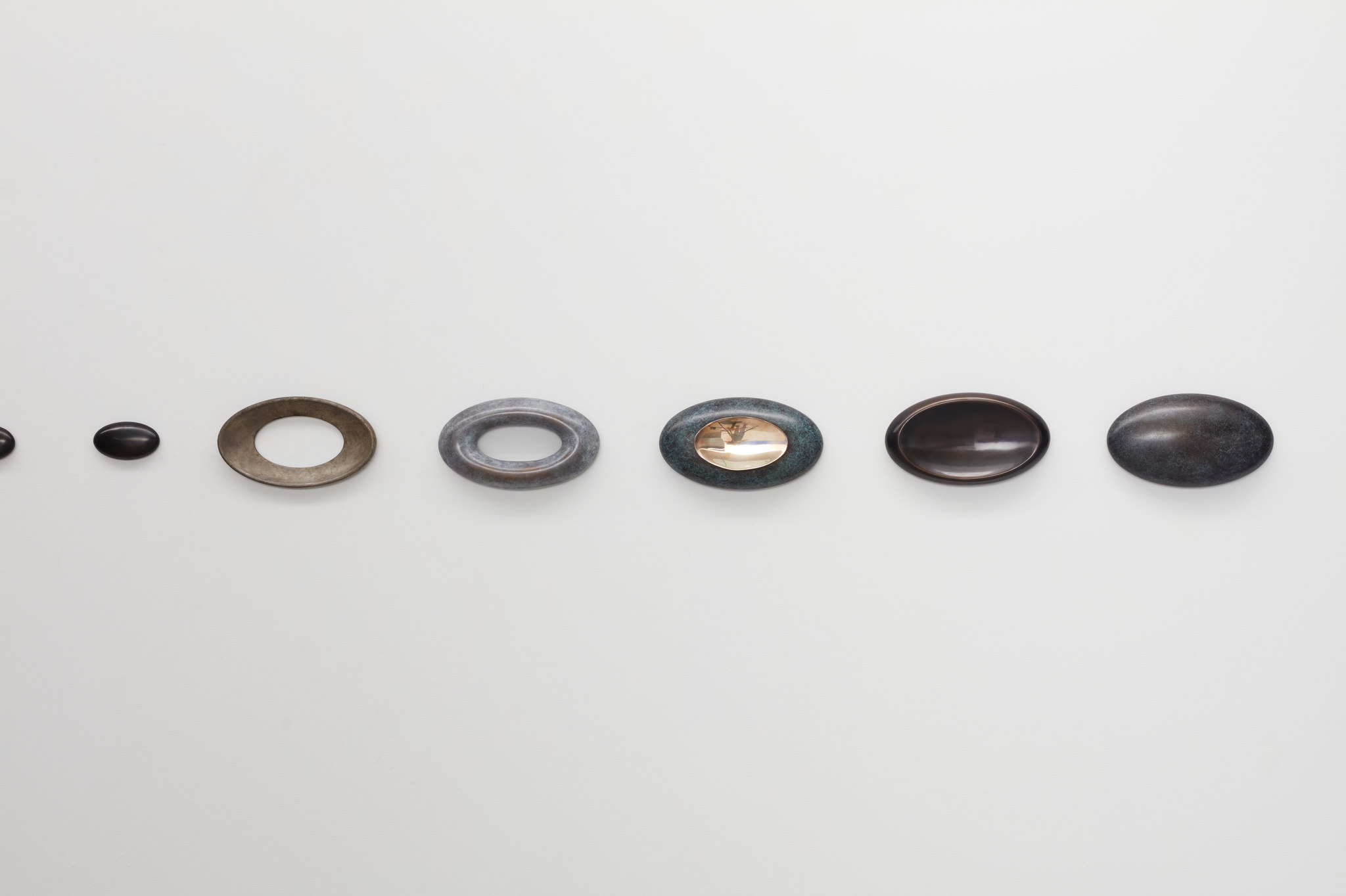Jon Tarry, Optical Horizon 1 - 6, 2023, bronze, varied dimensions