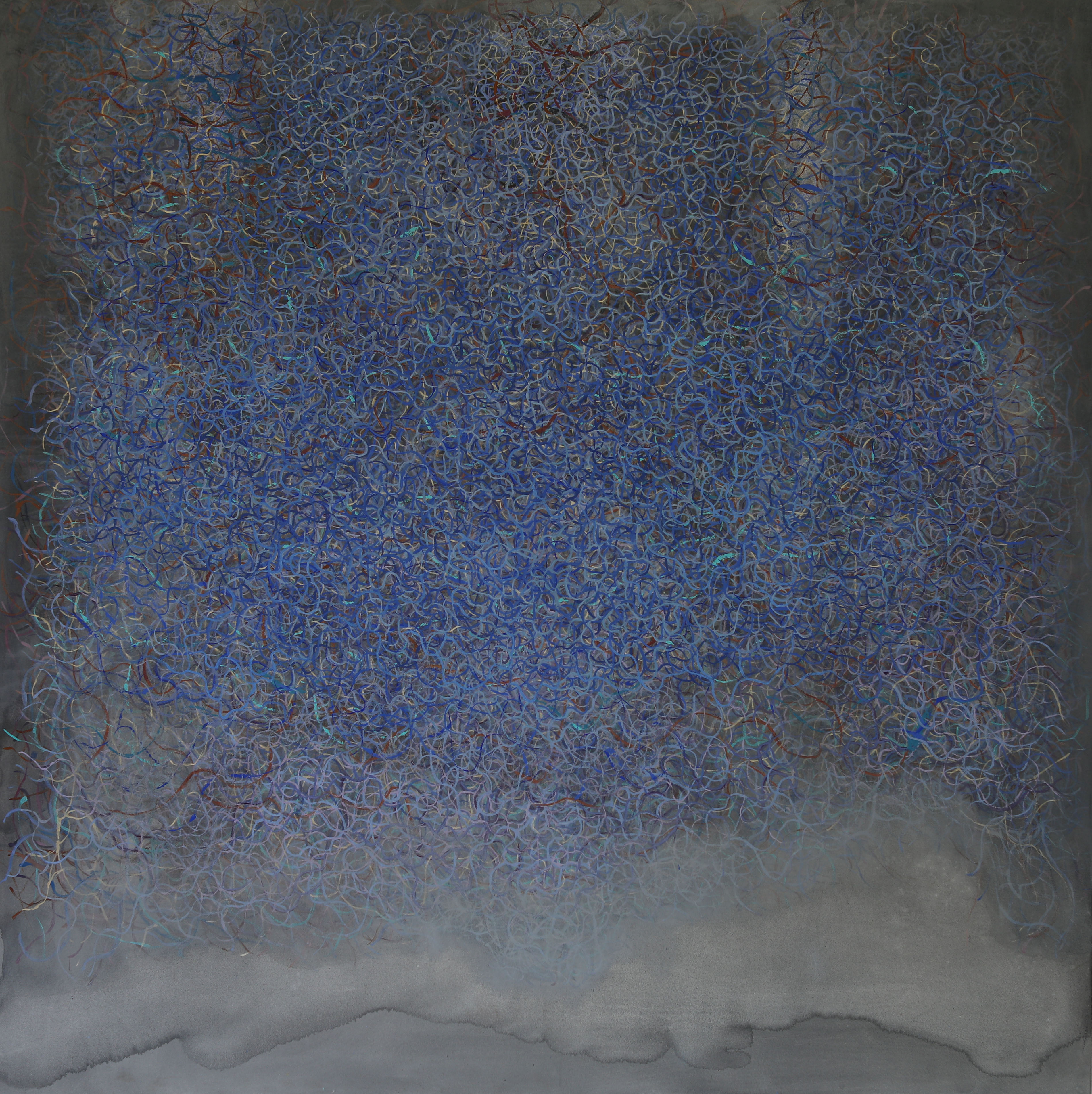 Michele Theunissen, Reflections on the Edge #5 (Reworked), 2023, pigment and acrylic on canvas, 180 x 180cm