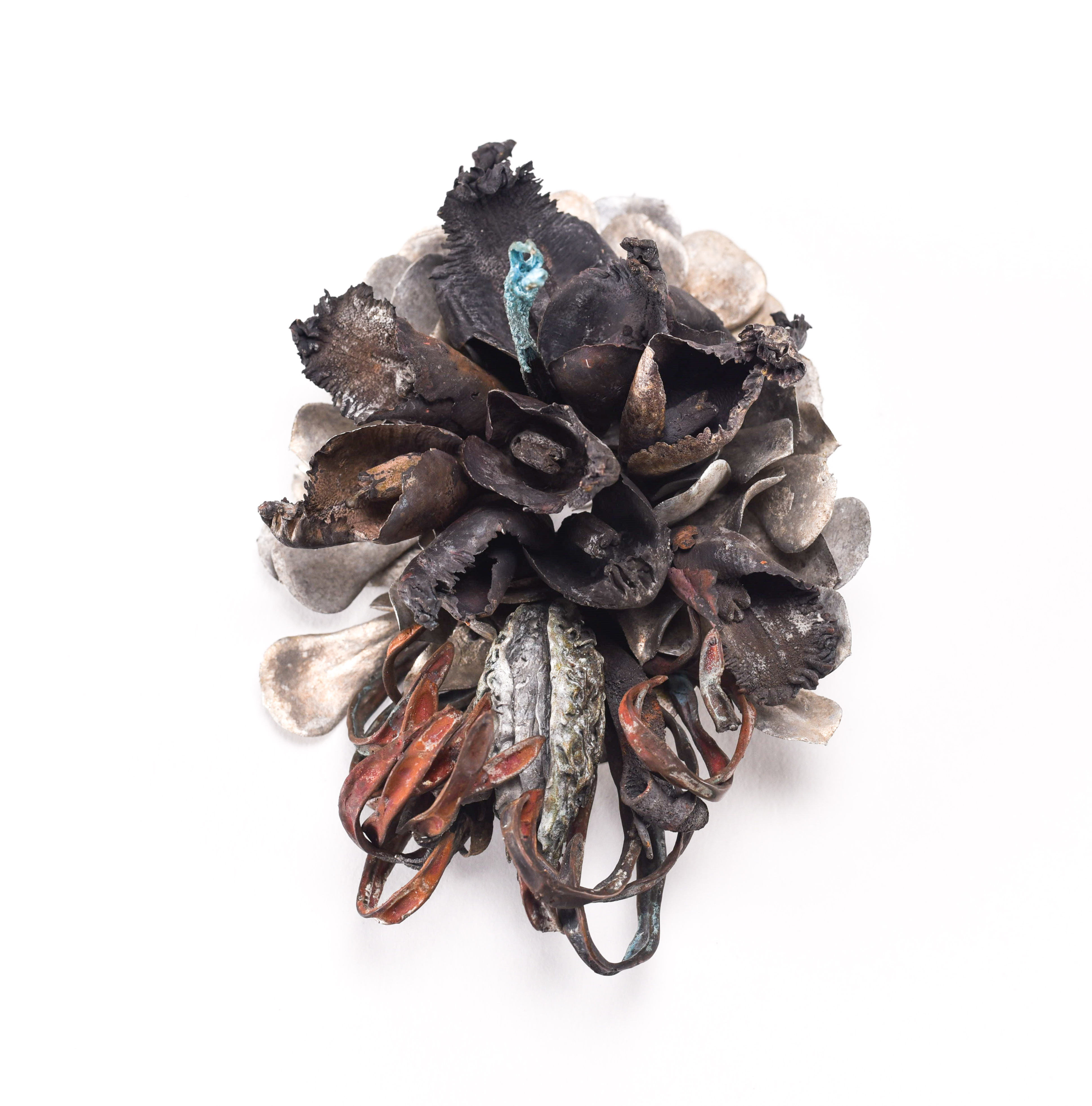 Sarah Elson, Fuck Cluster 5, 2023, repurposed jewellery, aluminium, silver and stainless steel