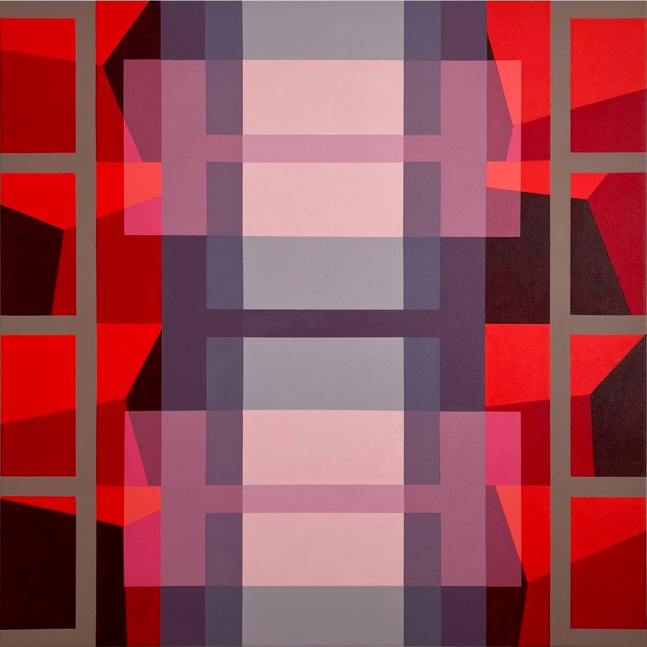 Jeremy Kirwan-Ward, Little Majestic #7/23, 2023, acrylic on board, 100 x 100cm