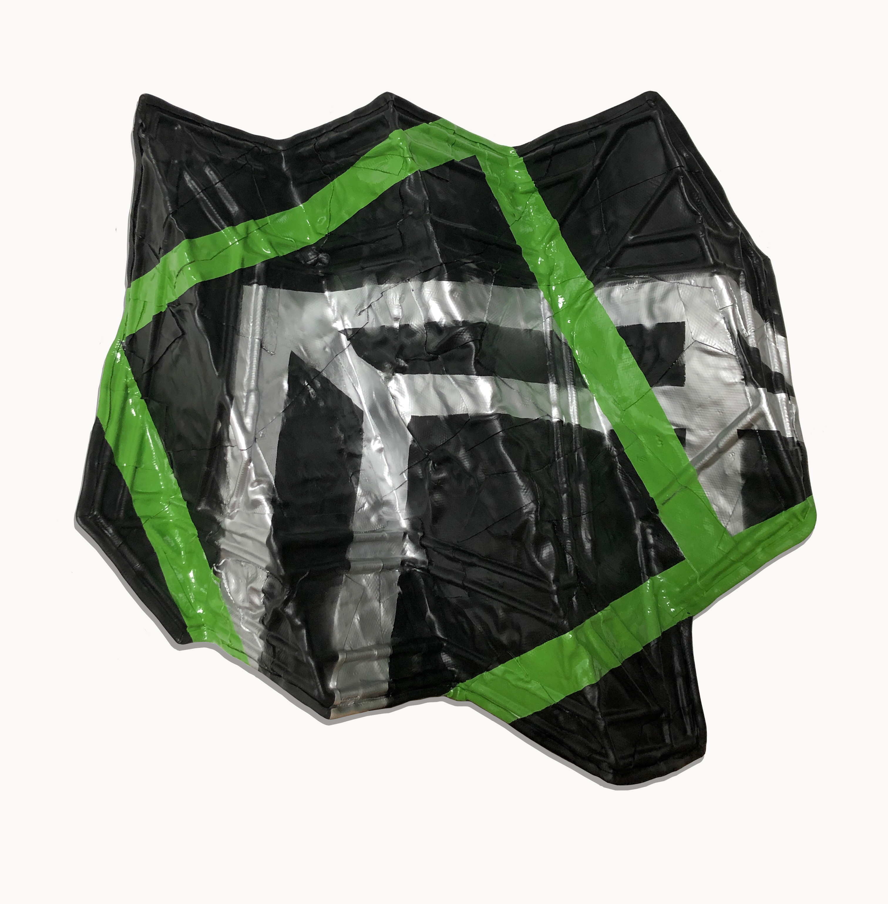 Impossible Shadow #42, 2023, acrylic paint and vinyl tape on steel frame, 96 x 92 x 20cm