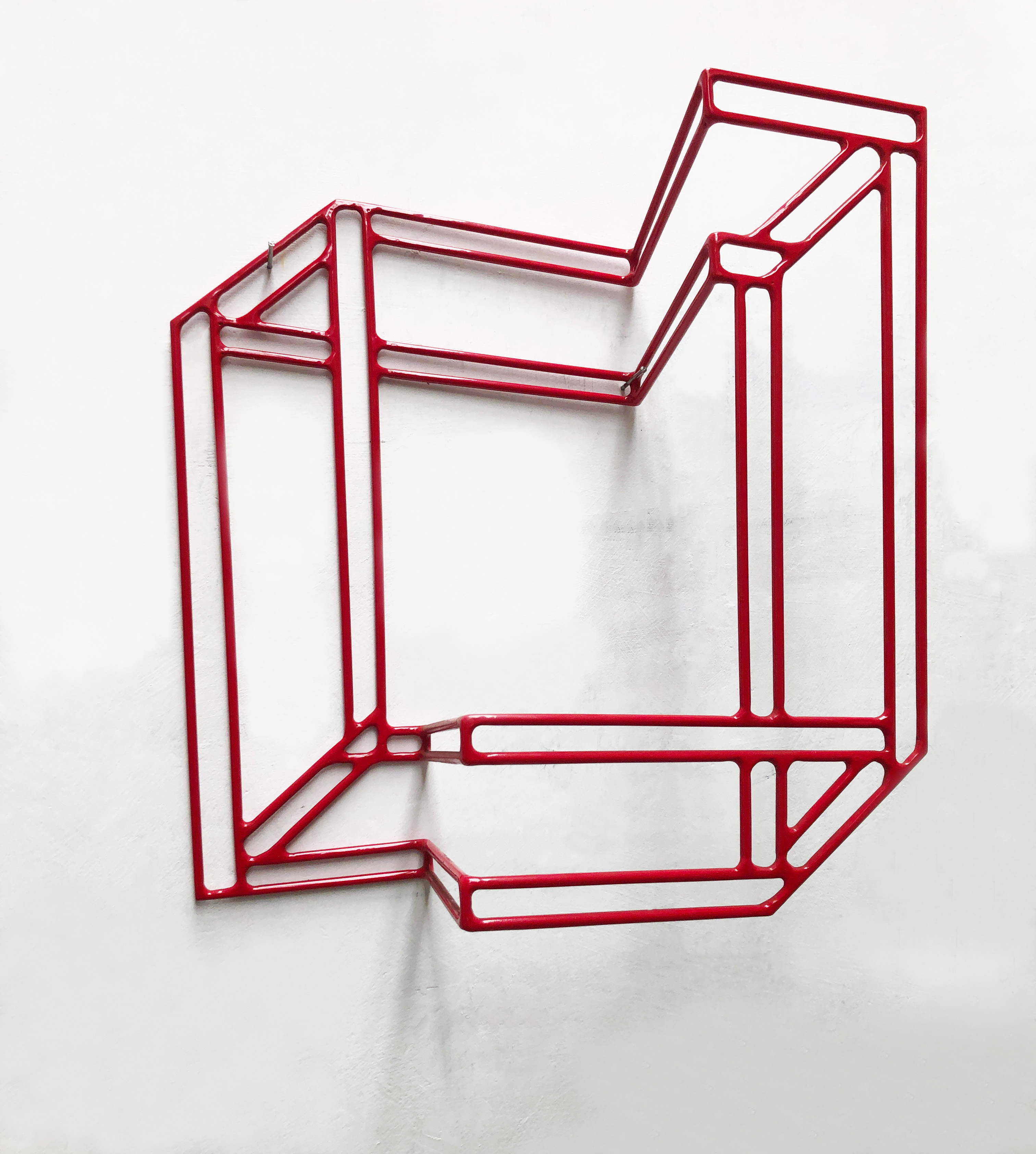 Jennifer Cochrane, Impossible Shadow #17, 2019, powder coated steel, 37 x 37 x 14cm