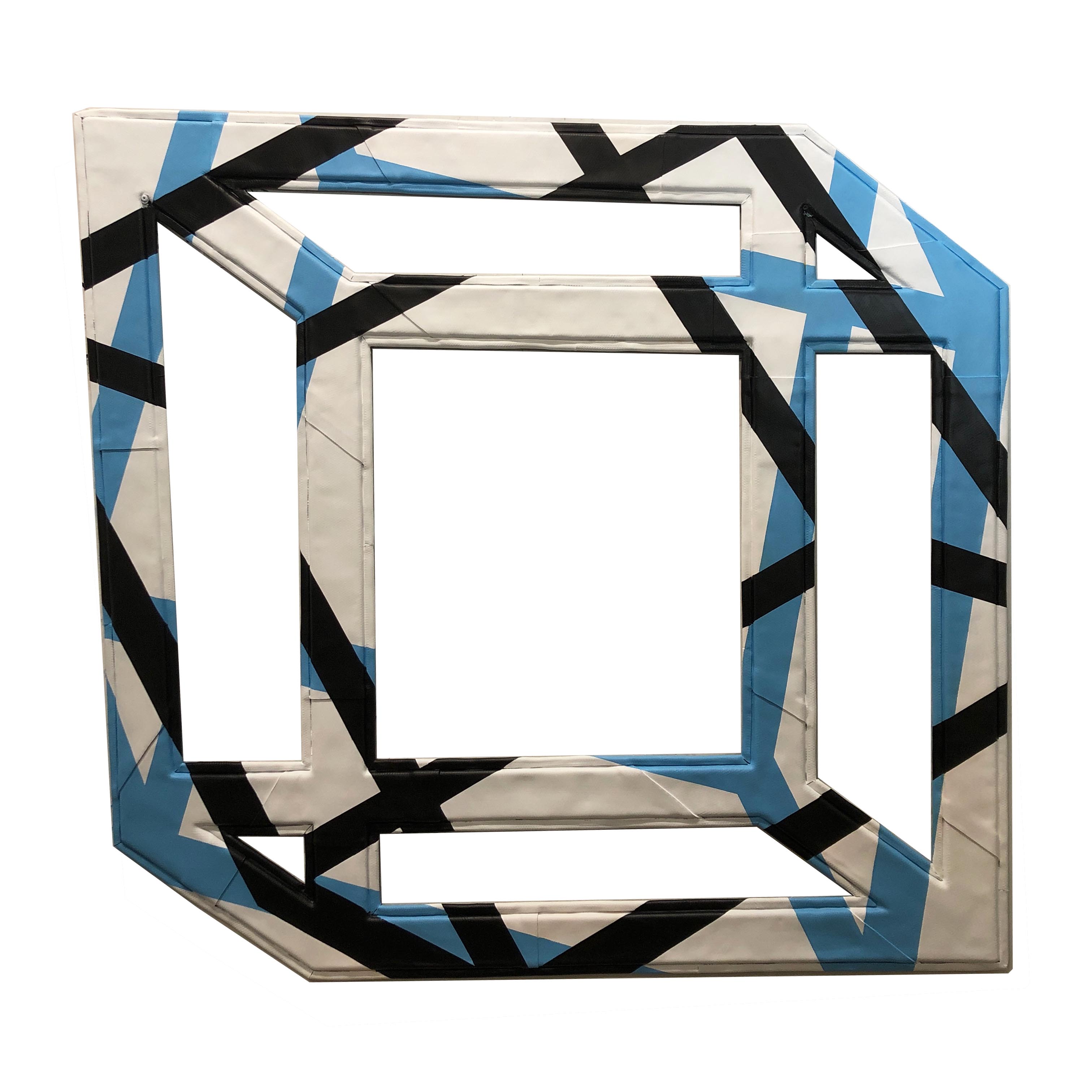 Jennifer Cochrane, Impossible Shadow #45, acrylic paint and industrial tape on steel frame, 132 x 128cm