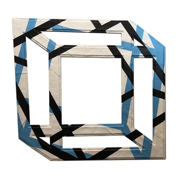 Jennifer Cochrane, Impossible Shadow #45, acrylic paint and industrial tape on steel frame, 132 x 128cm