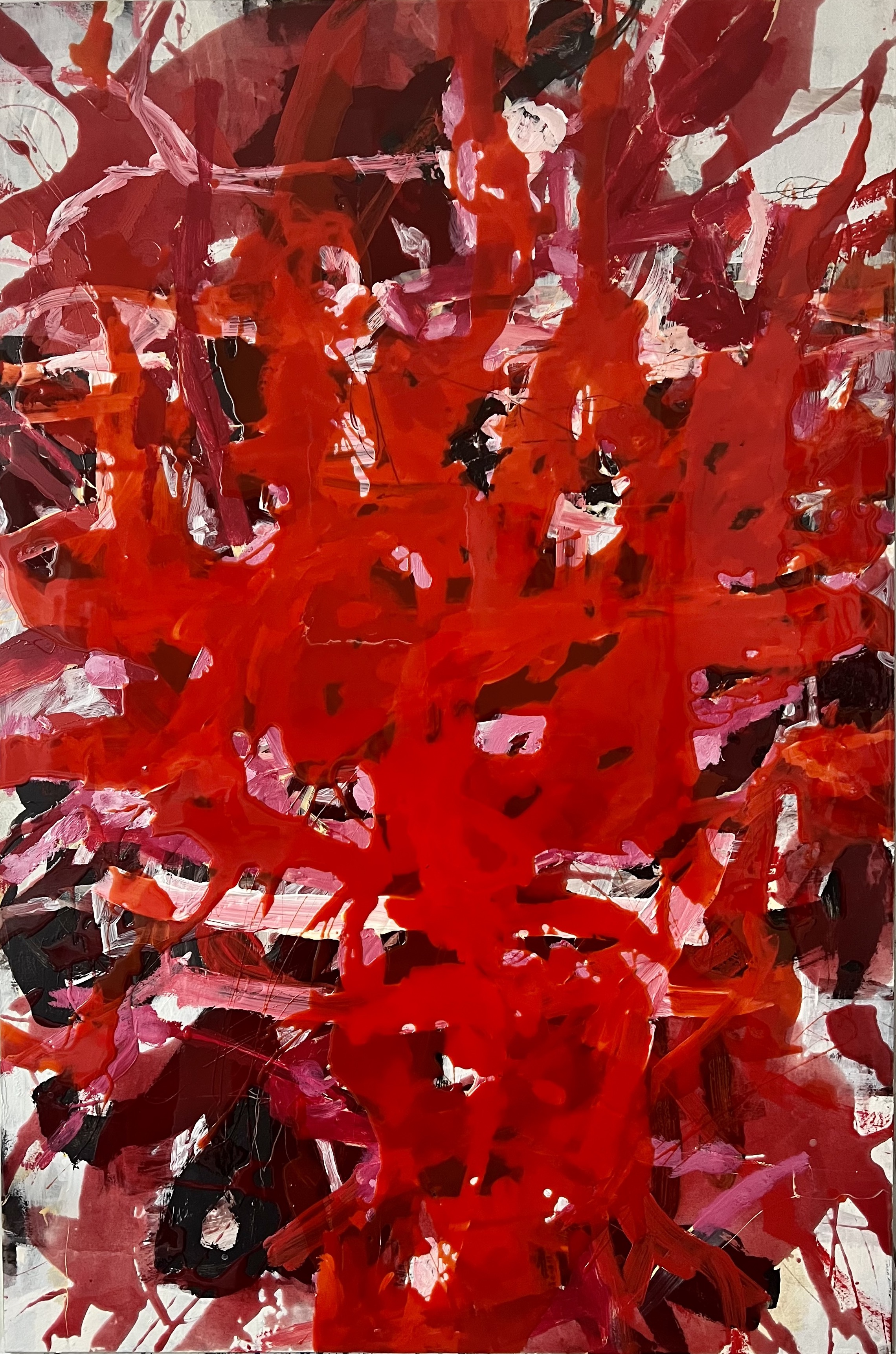 Chris Hopewell, Seventh Circle, 2023, acrylic and resin on marine ply, 122 x 81cm