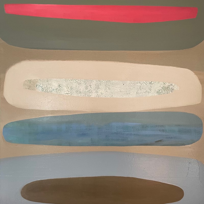 Jo Darbyshire, Pink Lake (Salt), 2023, oil on canvas, 122 x 90cm