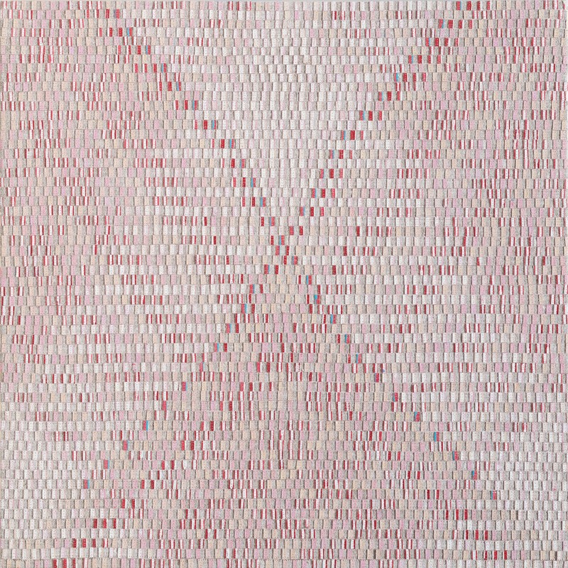 Drift Sequence 2, 2023, acrylic paint and thread on linen, 76 x 76cm
