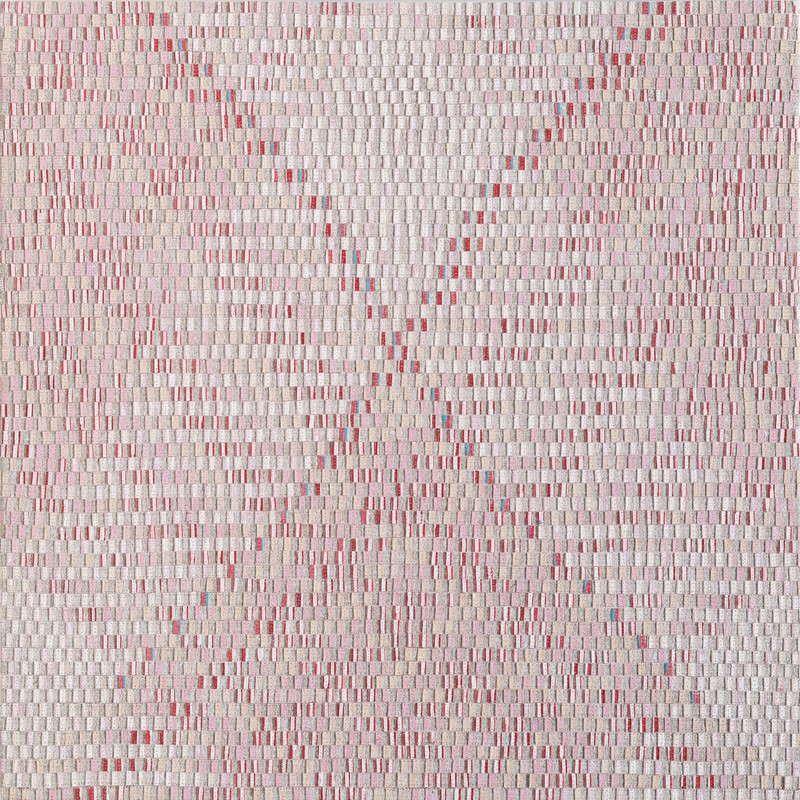 Drift Sequence 2, 2023, acrylic paint and thread on linen, 76 x 76cm