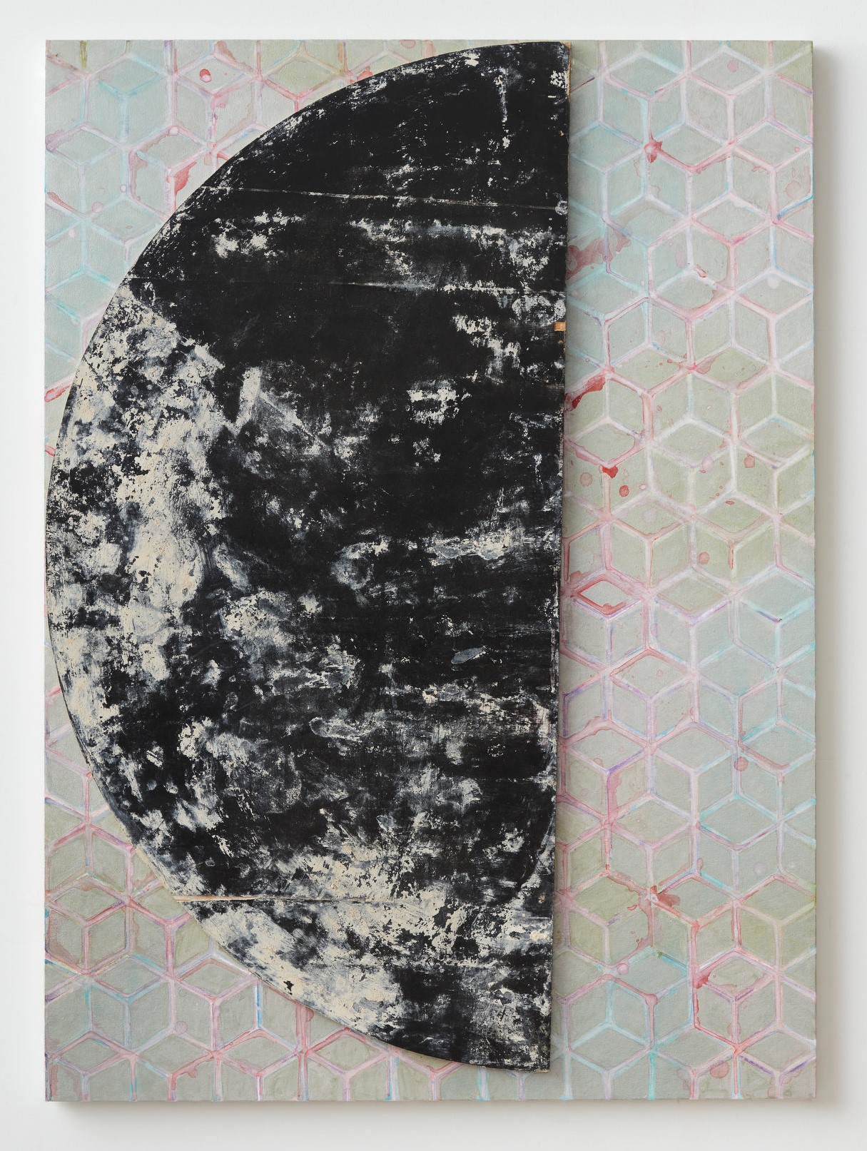 Jurek Wybraniec, Untitled, 2023, wood, canvas, acrylic and ink, 137 x 100 x 4.2cm
