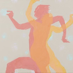 George Haynes, Dome Dancing, 2022, acrylic on canvas, 96.5 x 116cm