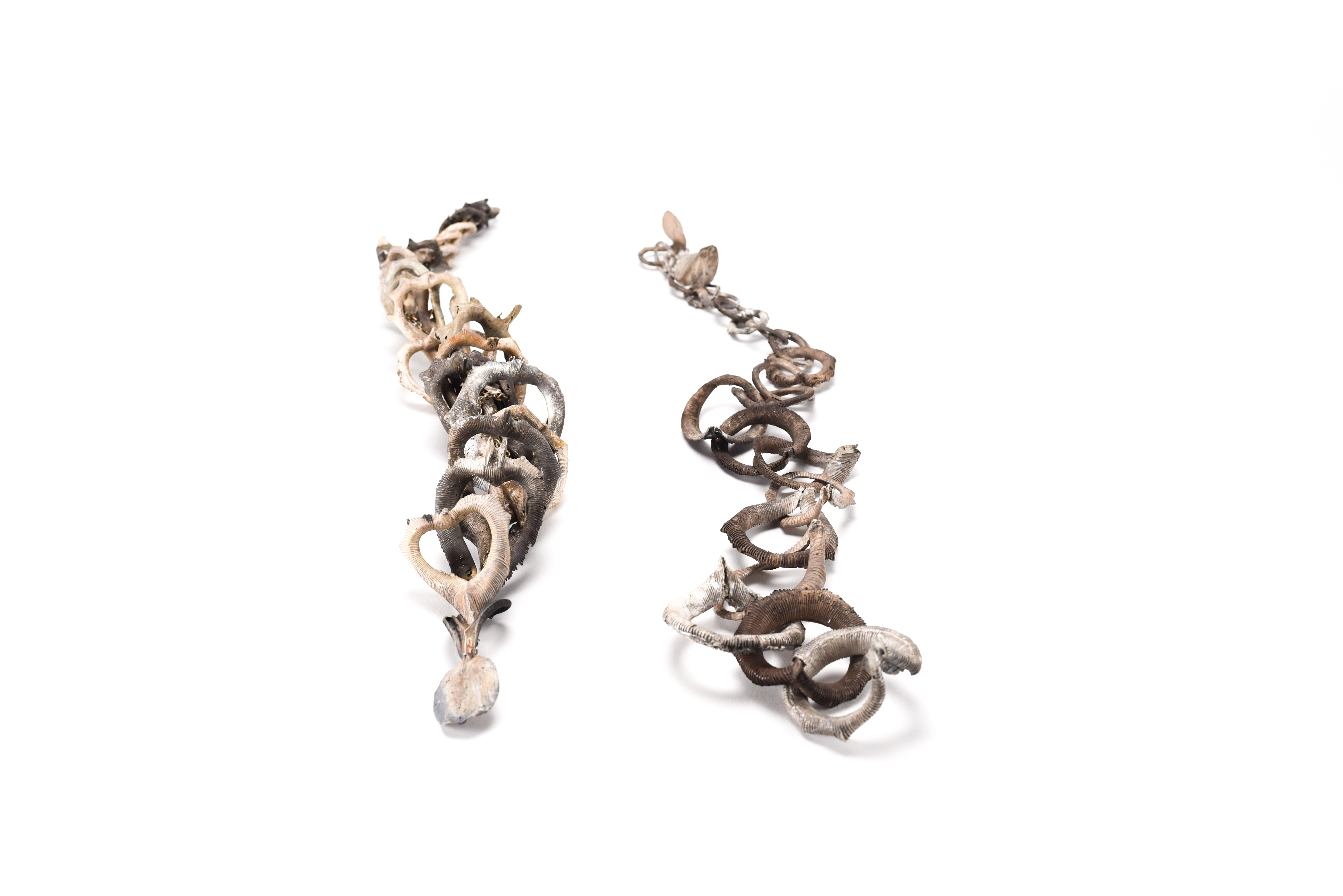 Sarah Elson, Carnivorous Chains, 2016-2023, repurposed silver jewellery