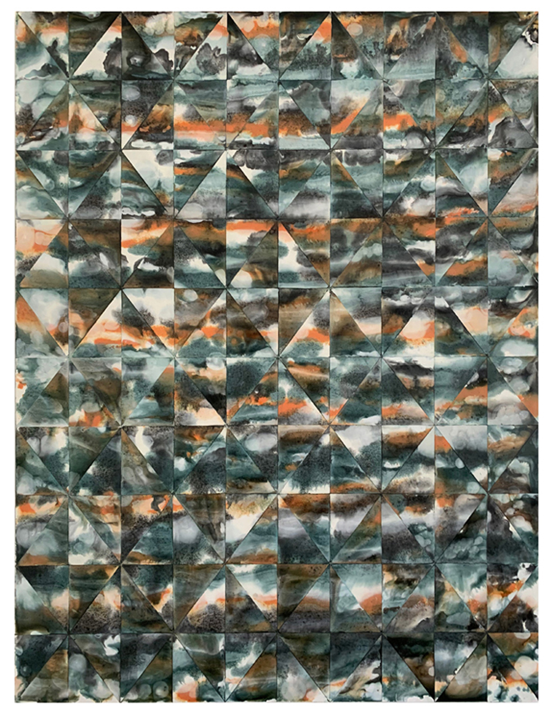 Alex Spremberg, Duets #6, 2023, enamel on wood, 120 x 90cm