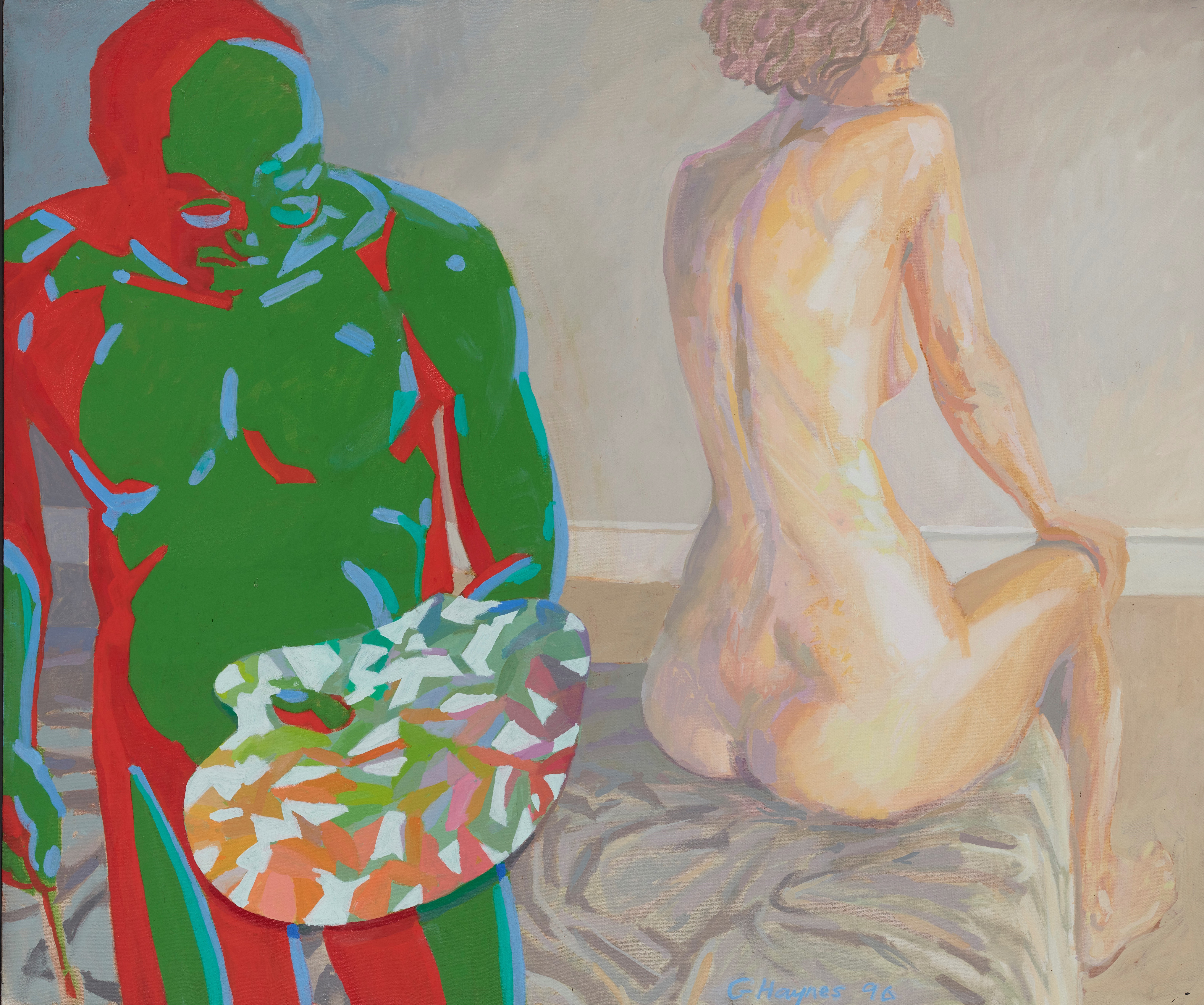 George Haynes, Artist's Model, 1996, oil on canvas, 102 x 122cm
