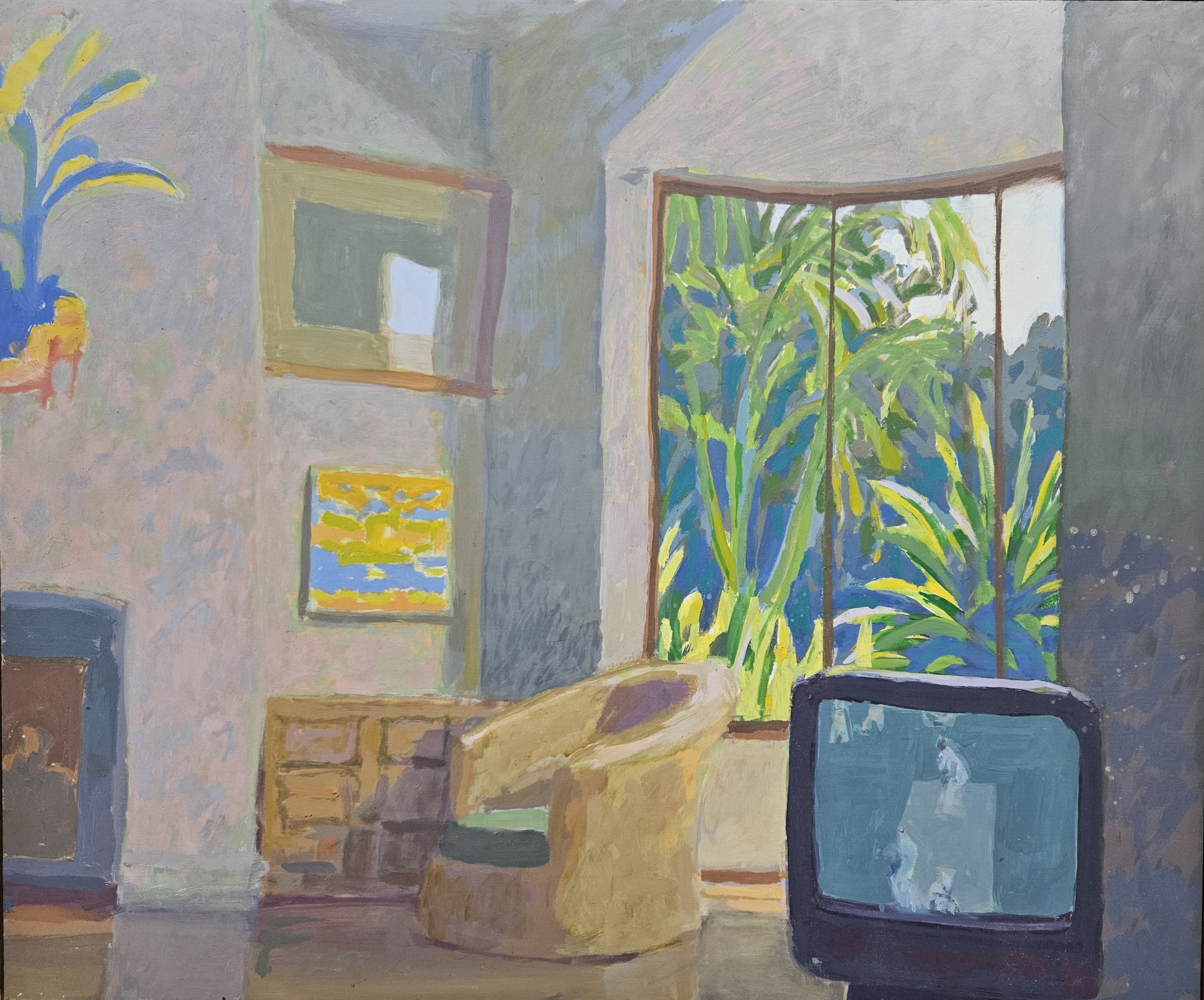 George Haynes, First Test, 1999, oil on board, 50 x 60cm