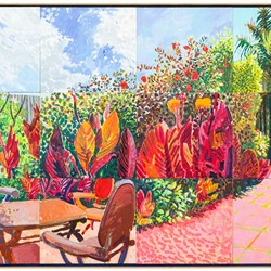 Jane Martin, Garden Painting 2, 2022, oil on board, 106 x 241cm