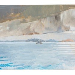 Jane Martin, Albany King George Sound, 2022, oil on canvas, 91 x 388cm