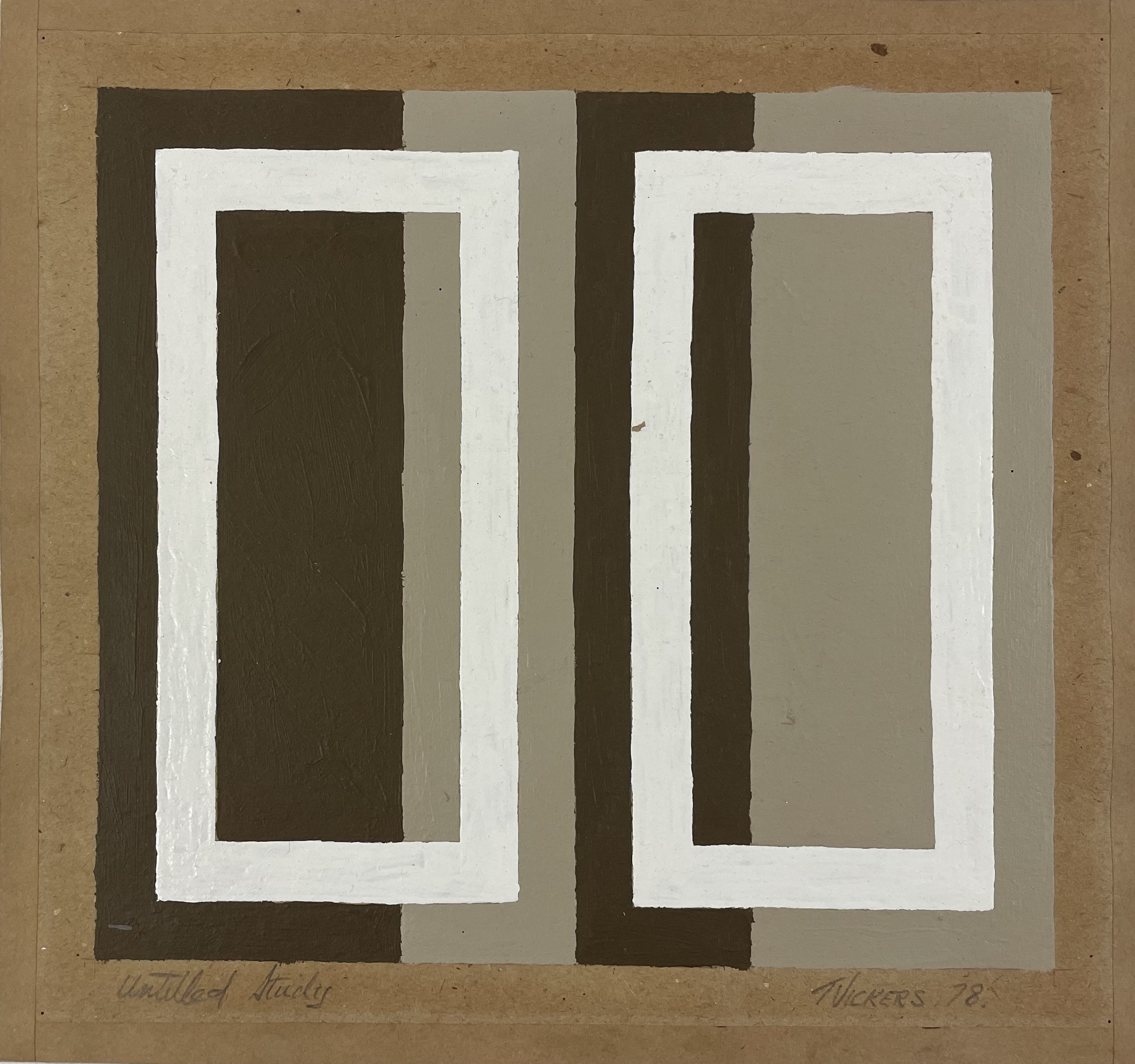 Trevor Vickers, Untitled, 1978, acrylic on card, 19.5 x 21cm