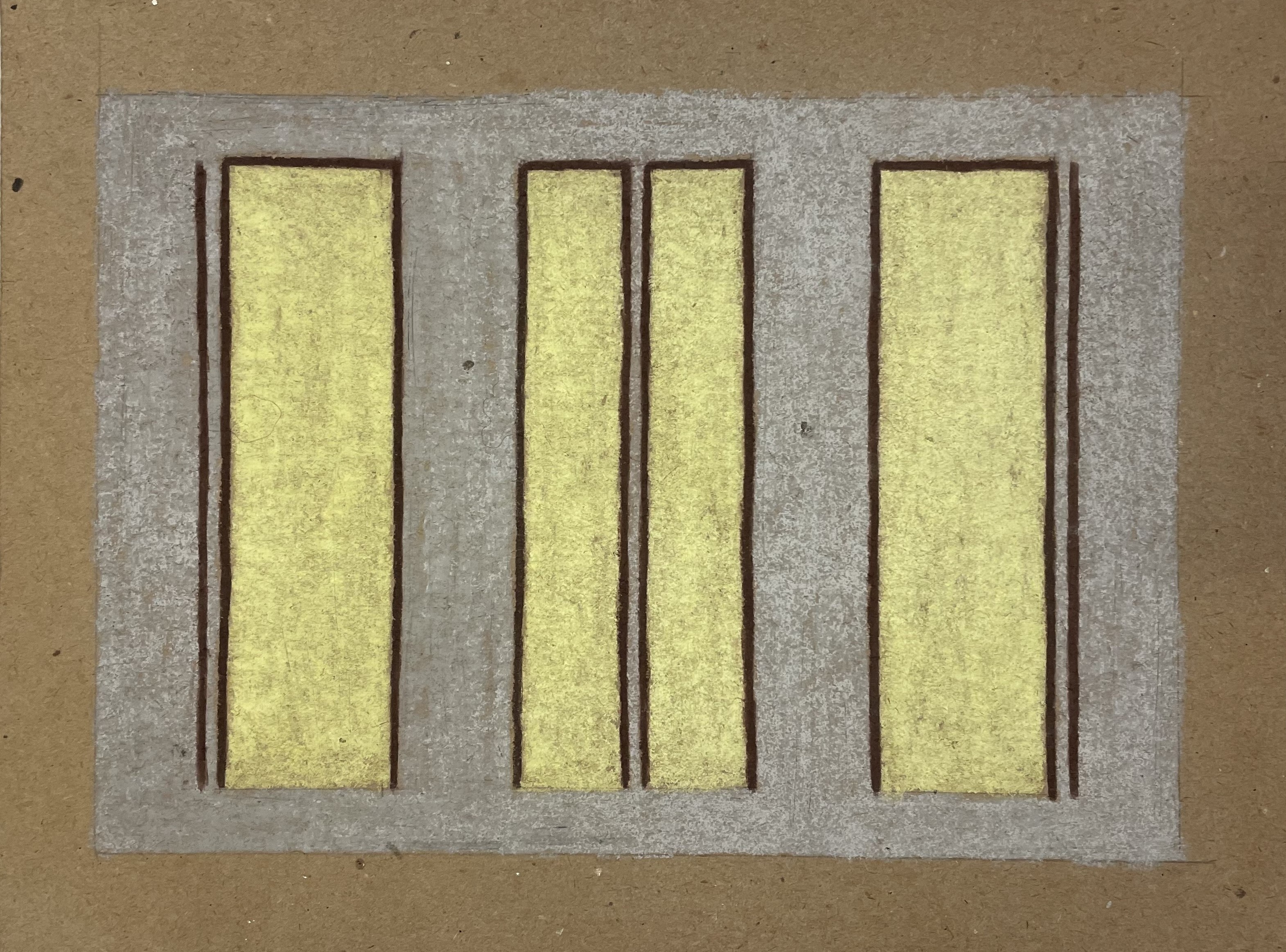 Trevor Vickers, Untitled, c.1970, pastel on card, 15.5 x 22cm