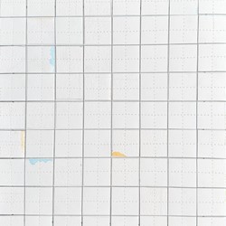 Eveline Kotai, Reverse Grid, 2023, acrylic and nylon thread on Arches rag paper, 28 x 25cm