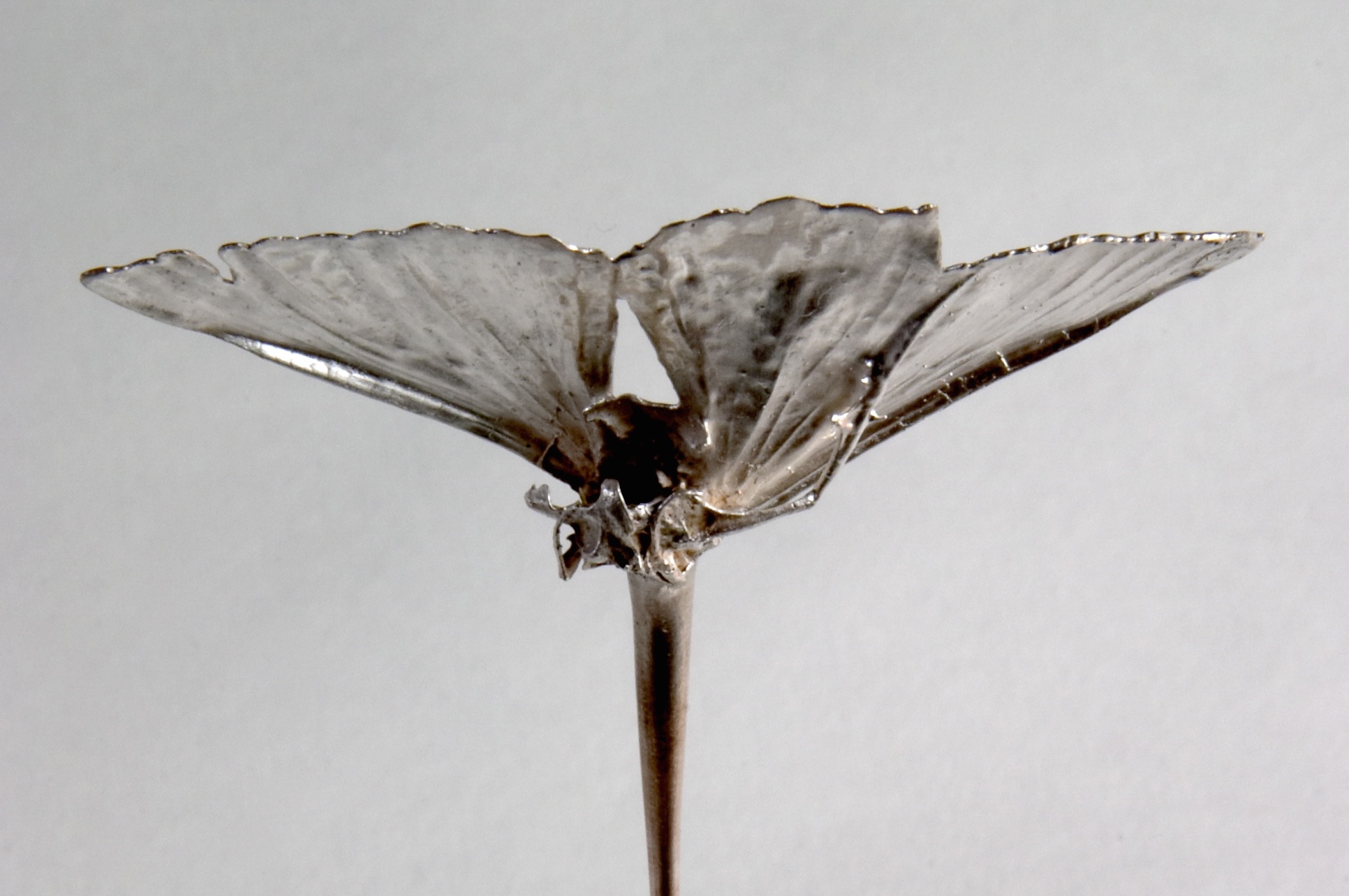 Sarah Elson, Moth Pin, repurposed silver