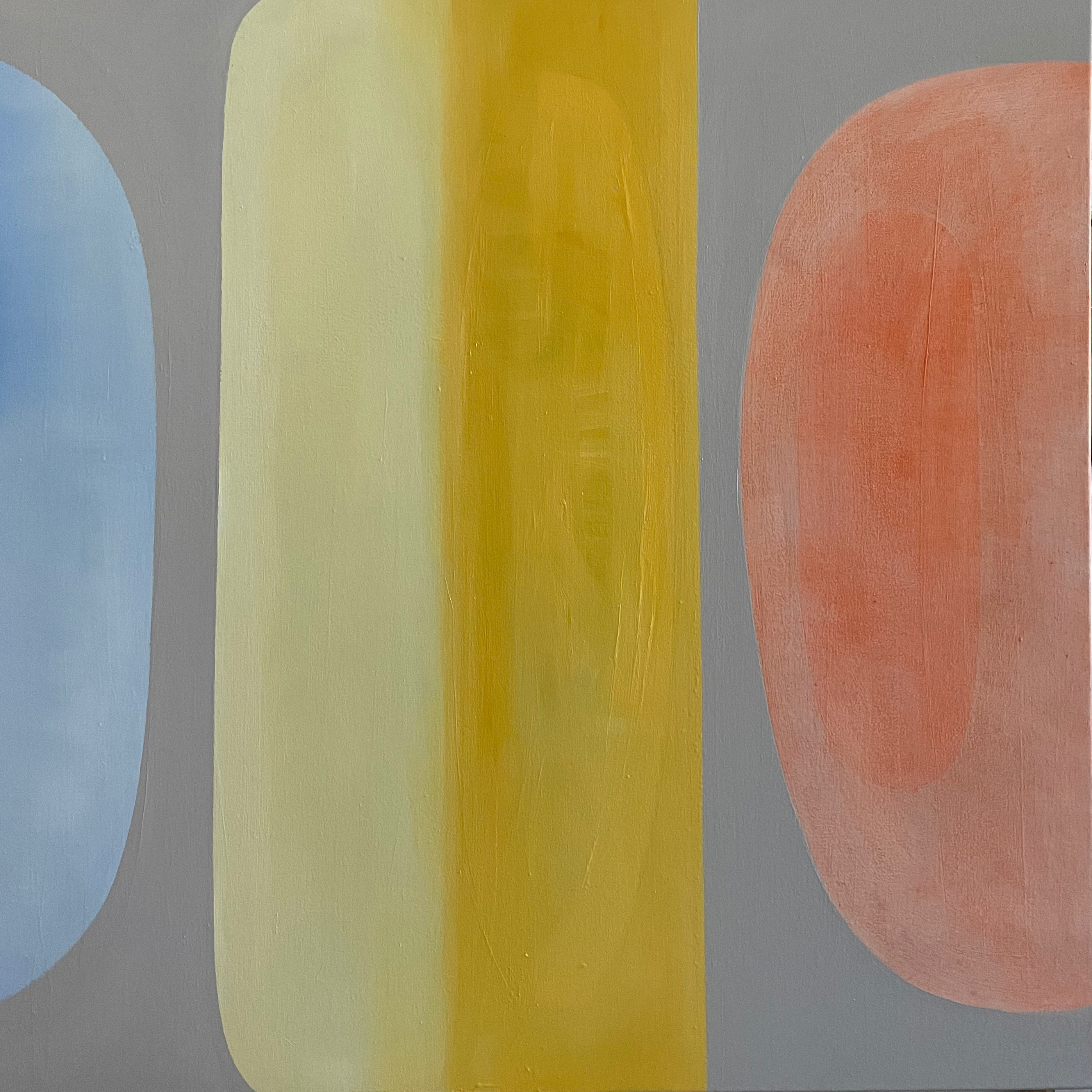 Jo Darbyshire, Gold Crop, Orange Lake, 2024, oil on canvas, 100 x 100cm
