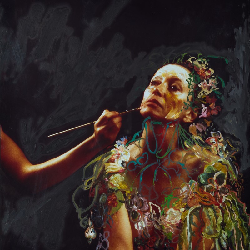 Angela Stewart, Remembering Arcimboldo #2, 2004, oil on Cibachrome paper, 50 x 55cm