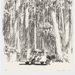 George Haynes, Karri Van, 1995, lithograph on paper, 76 x 57cm, ed. 50