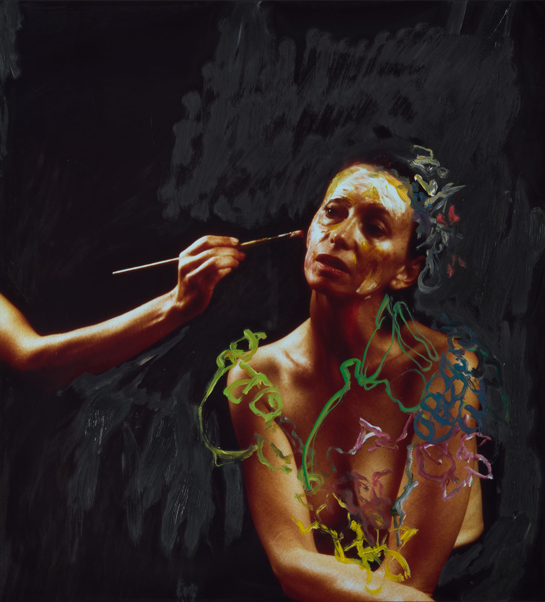 Angela Stewart, Remembering Arcimboldo #1, 2004, oil on Cibachrome, 50 x 55cm