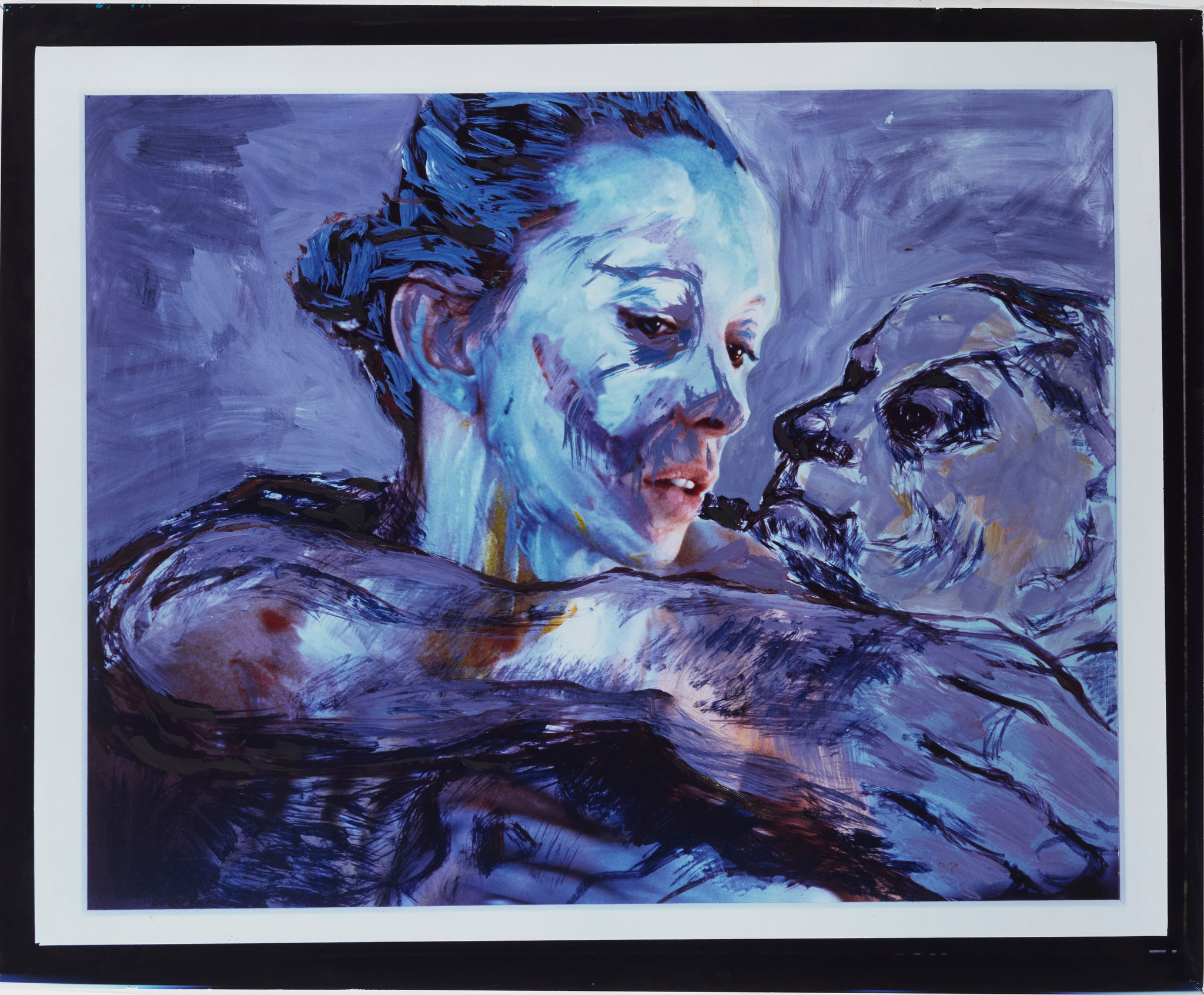 Angela Stewart, Käthe Kollwitz Wraps her Arms Around Me #2, 2005, oil on Cibachrome, 90 x 115cm
