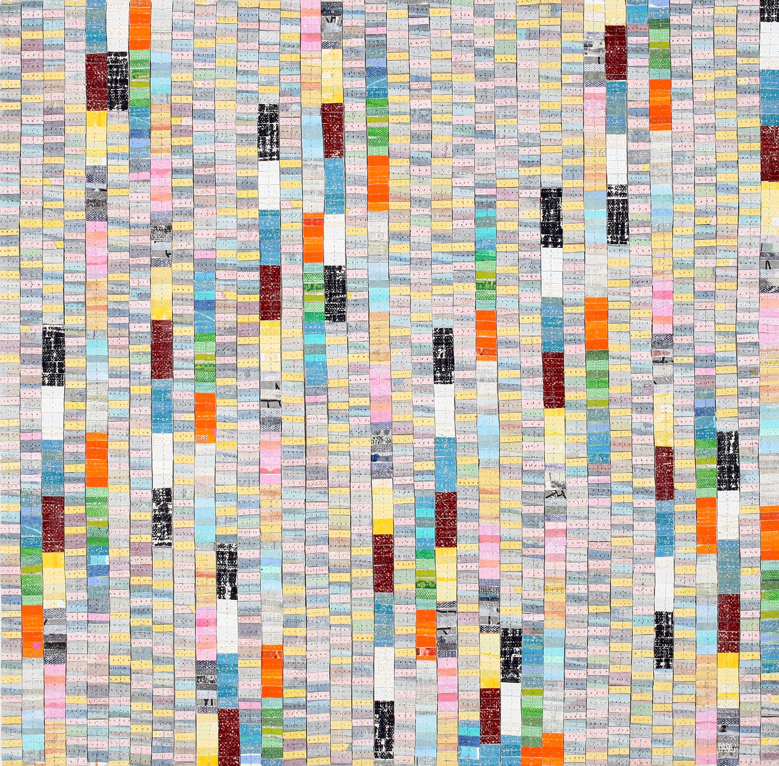 Eveline Kotai, Line Dance 1, 2024, acrylic and polymer thread on canvas, 46 x 46cm