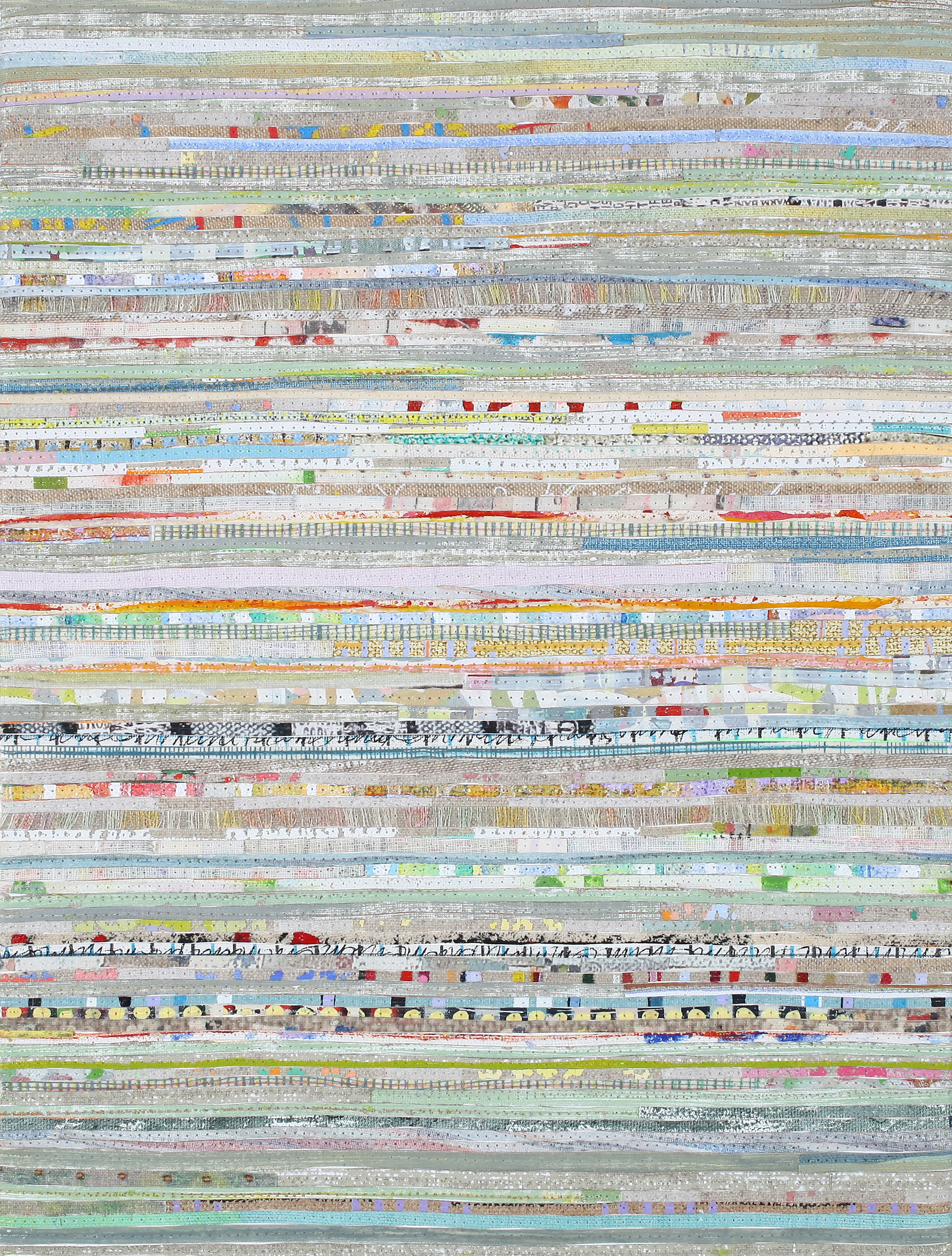 Eveline Kotai, Study in Linens, 2023, acrylic and polyester thread on canvas, 40 x 30cm