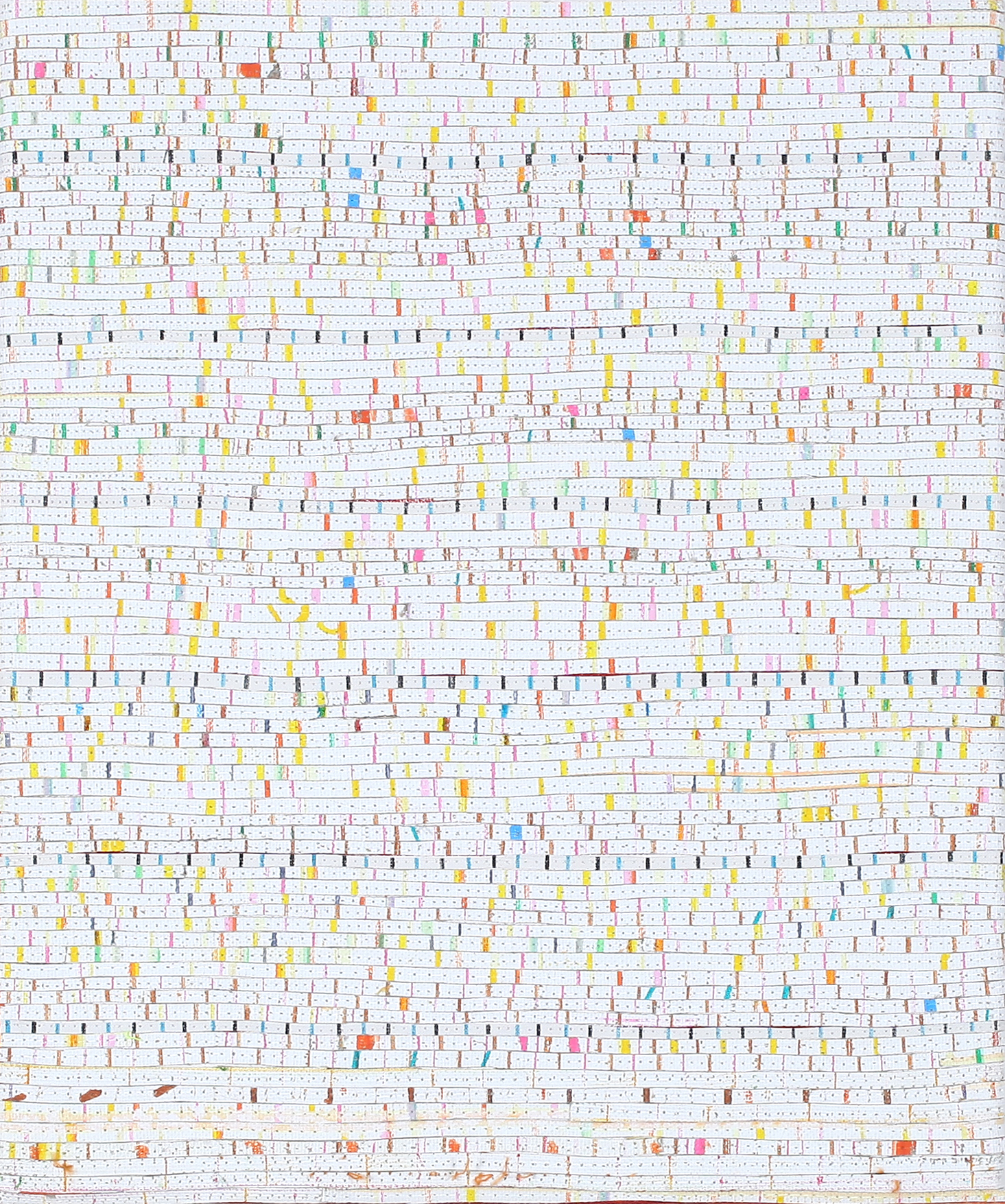 Eveline Kotai, White Sound, 2023, acrylic and polyester thread on canvas, 30.5 x 25.5cm