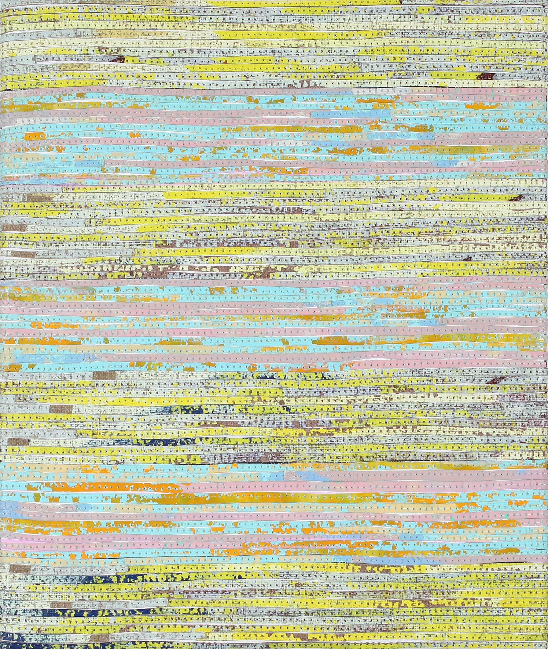 Eveline Kotai, Detour 1 - From GJ’s Studio, 2023, oil and polyester thread on canvas, 30.5 x 25.5cm
