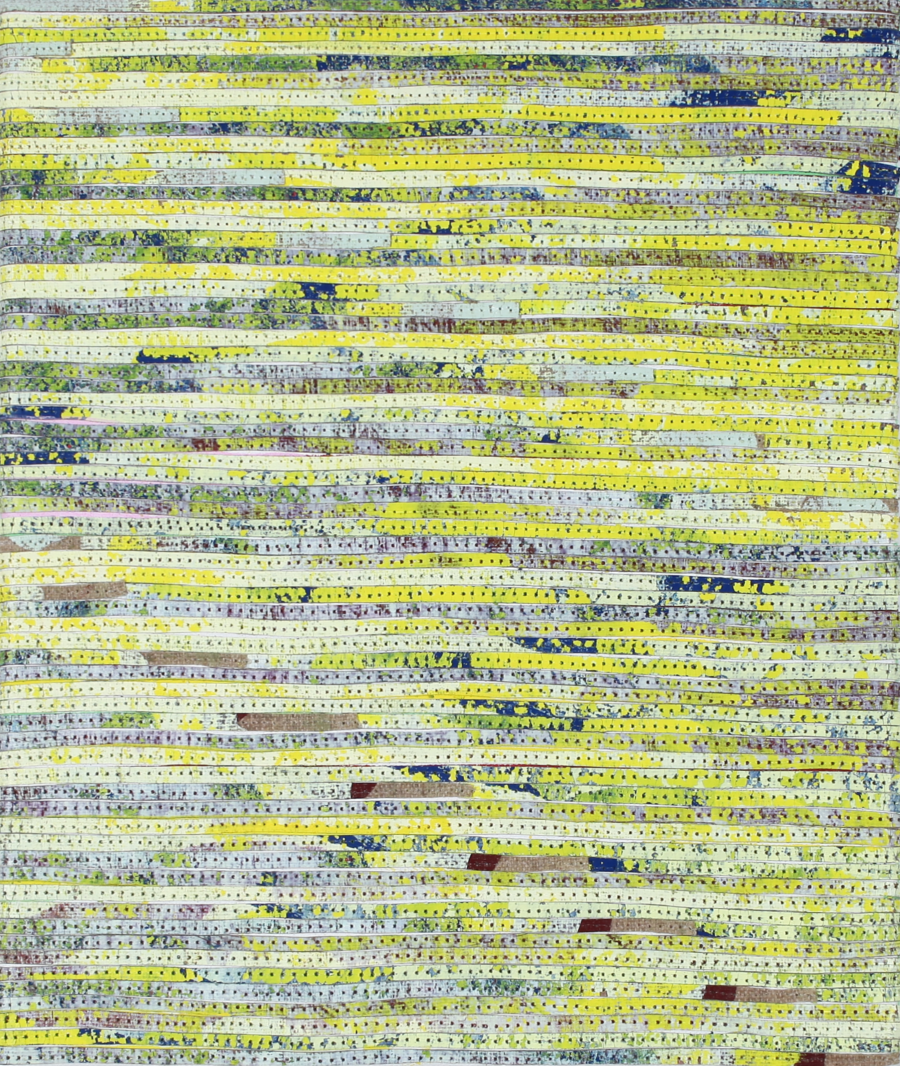 Eveline Kotai, Detour 2 - From GJ’s Studio, 2023, oil and polyester thread on canvas, 30.5 x 25.5cm