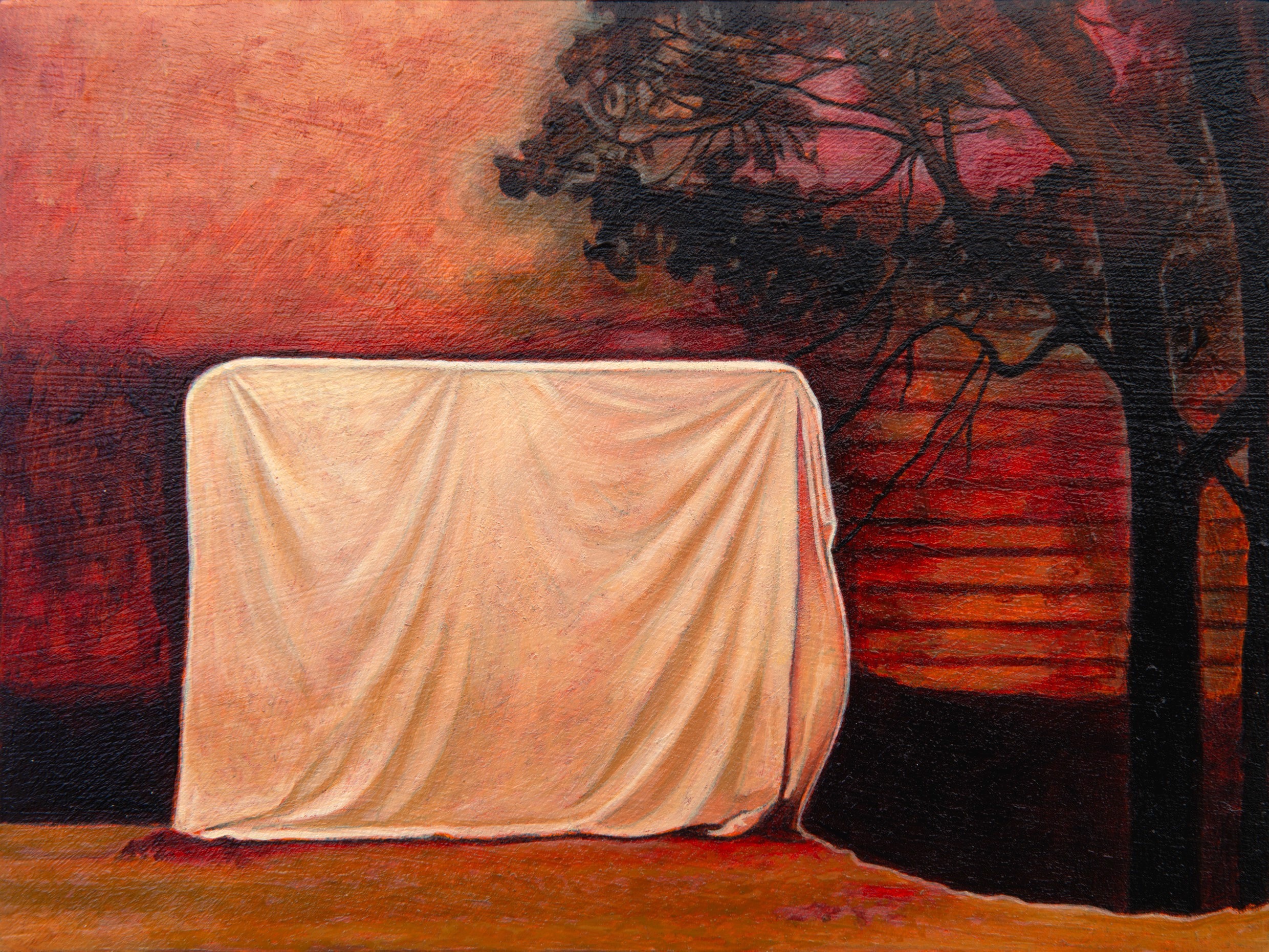 Robert Gear, The Magus (study), 2024, oil on board, 15 x 20cm