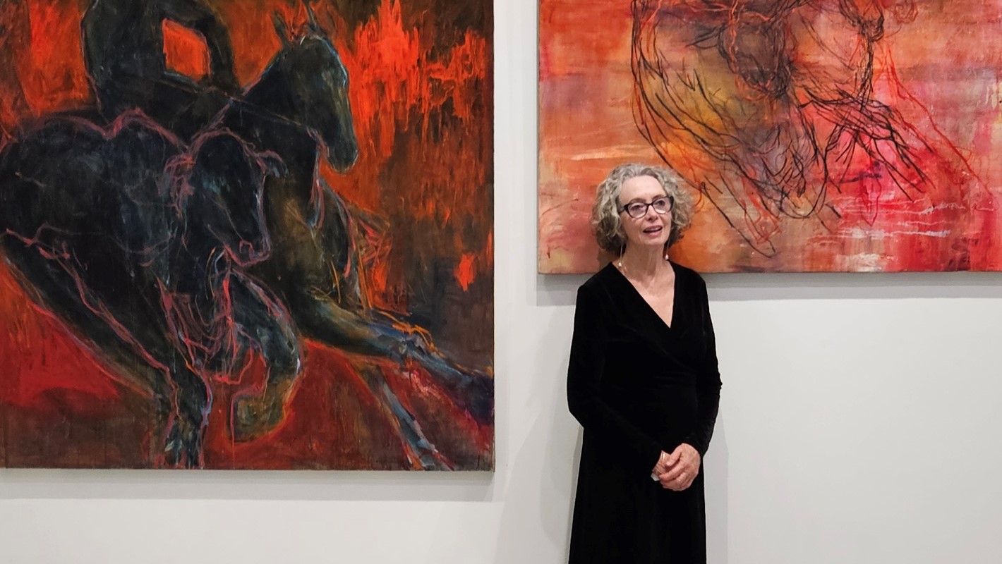 Angela Stewart at the opening of Angela Stewart // Memory: Forty Years of Making