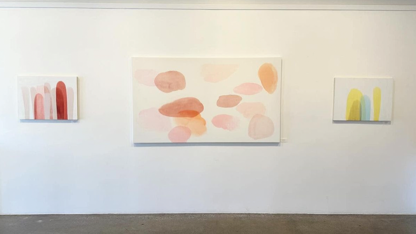 Penny Coss, Sediment Pours, Madeline Gordon Gallery, Launceston, Tasmania.